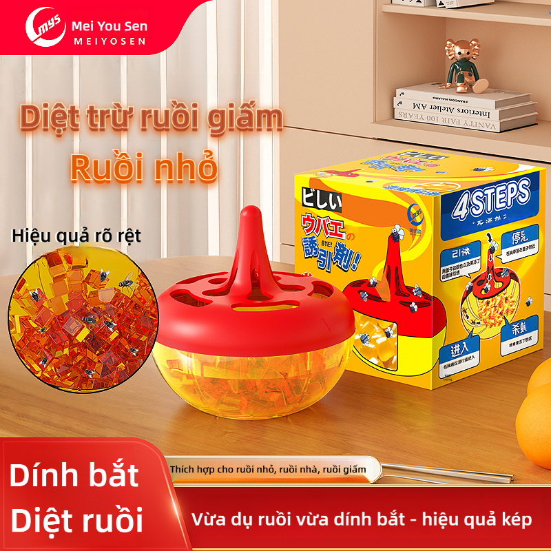 Lọ Bẫy Côn Trùng - Hỗ Trợ Gom Ruồi Giấm/Muỗi Mắt- Dùng Tới 30 Ngày, Dễ Sử Dụng