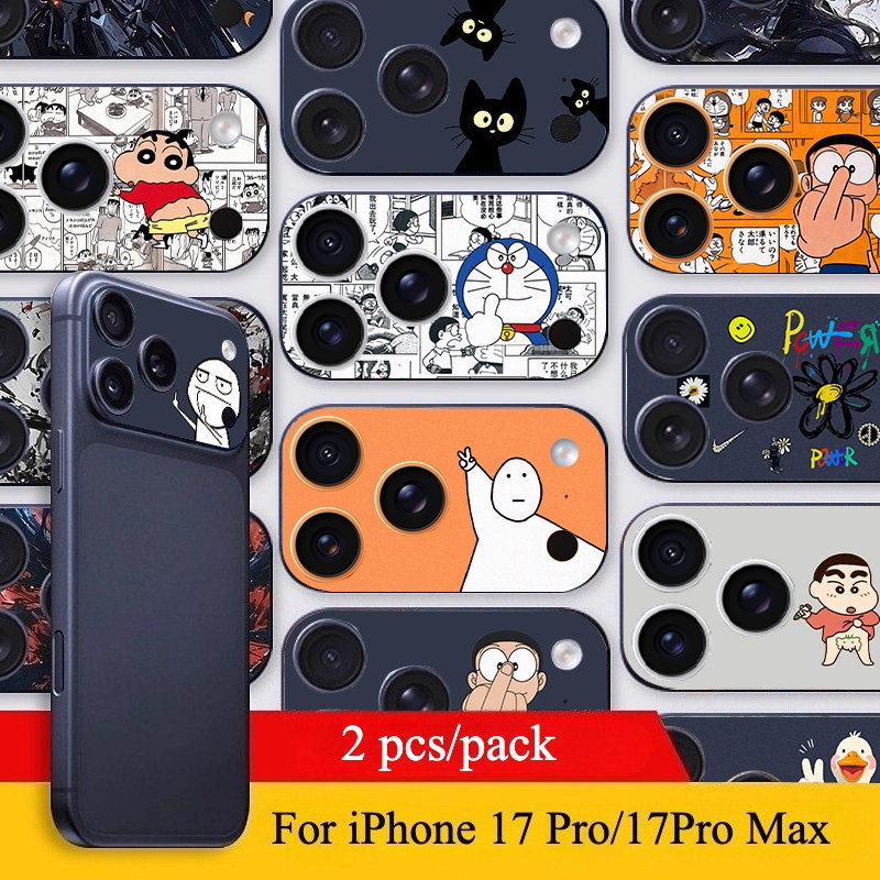 [2 Cái] Dành Cho iPhone 17 Pro / 17 Pro Max DIY Mềm Mờ Camera Giấy Dán Phim / Nhân Vật Vui Nhộn In Chống Trầy Xước Bảo Vệ Camera