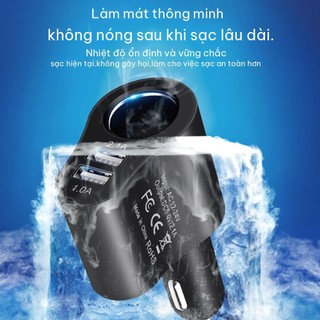Bộ sạc xe hơi Mini 3 trong 1 có cổng USB kép Sạc nhanh đa năng Bộ sạc xe hơi 12V / 24V