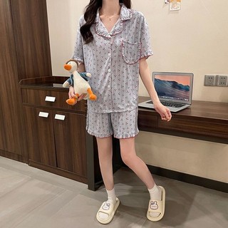 Đồ ngủ mùa hè họa tiết anh đào ngọt ngào, mỏng nhẹ, phù hợp làm bộ đồ gia đình