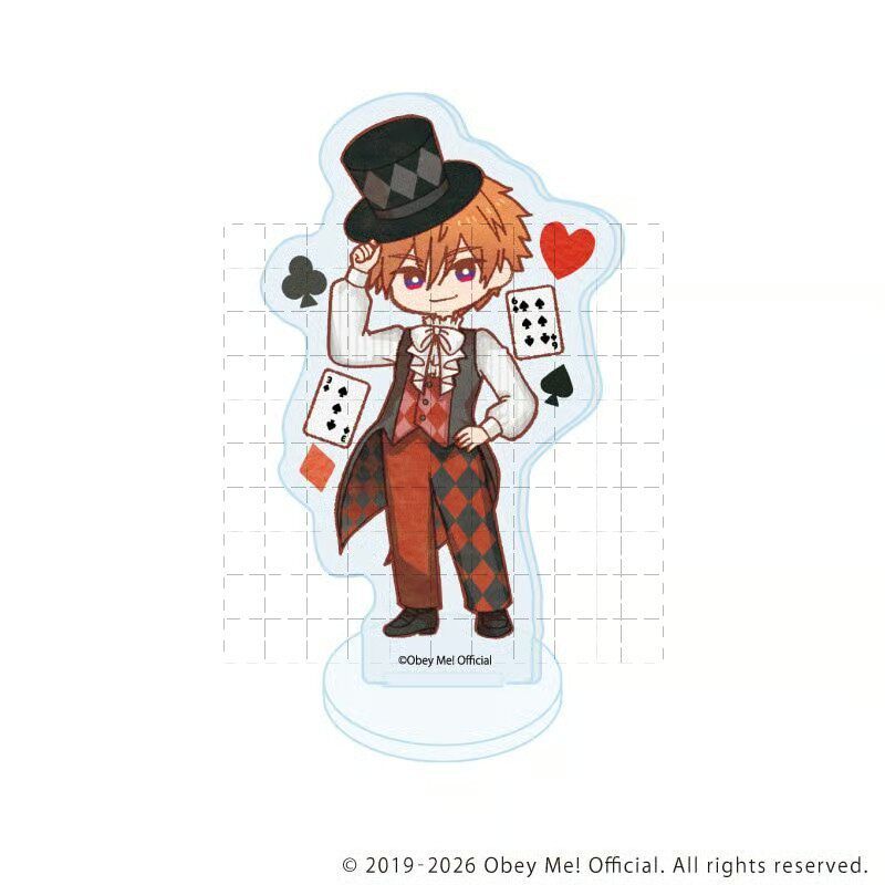 Hãy vâng lời tôi! Nightbringer Chơi Thẻ & Mammon Acrylic Đứng Móc Khóa Anime Để Bàn Hiển Thị