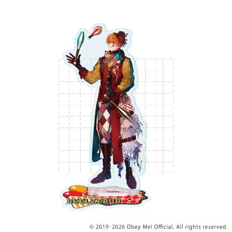 Hãy vâng lời tôi! Nightbringer Chơi Thẻ & Mammon Acrylic Đứng Móc Khóa Anime Để Bàn Hiển Thị