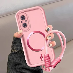 Ốp Lưng Cho Realme C67 Silicon TPU Phong Cách Mờ Vỏ Điện Thoại Kim Loại Thẩm Mỹ Từ Tính Thiết Kế Mới Miễn Phí Tinh Tế Treo Dây
