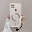 Ốp Lưng Cho OPPO A15 A15s Silicone TPU Mờ Phong Cách Vỏ Điện Thoại Kim Loại Thẩm Mỹ Từ Tính Thiết Kế Mới Miễn Phí Tinh Tế Treo Dây
