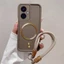 Ốp Lưng Cho OPPO A79 5G Silicone TPU Mờ Phong Cách Vỏ Điện Thoại Kim Loại Thẩm Mỹ Từ Tính Thiết Kế Mới Miễn Phí Tinh Tế Treo Dây