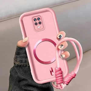 Ốp Lưng Cho Redmi Note 9S Note 9 Pro Silicone TPU Mờ Phong Cách Vỏ Điện Thoại Kim Loại Thẩm Mỹ Từ Tính Thiết Kế Mới Miễn Phí Tinh Tế Treo Dây