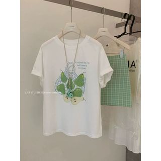 Áo thun nữ tay ngắn cổ tròn, cotton, họa tiết hoạt hình in nổi bật