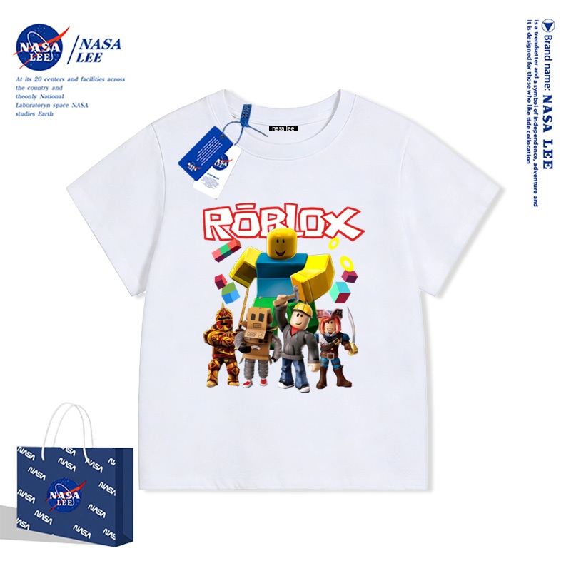 Áo Thun Roblox Cho Bé Trai - Cotton 100%, Cổ Tròn, Hàng Mới Mùa Hè