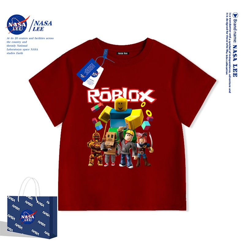 Áo Thun Roblox Cho Bé Trai - Cotton 100%, Cổ Tròn, Hàng Mới Mùa Hè