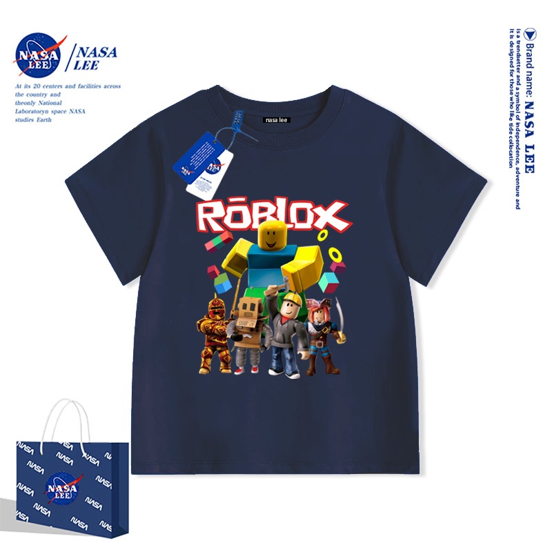 Áo Thun Roblox Cho Bé Trai - Cotton 100%, Cổ Tròn, Hàng Mới Mùa Hè