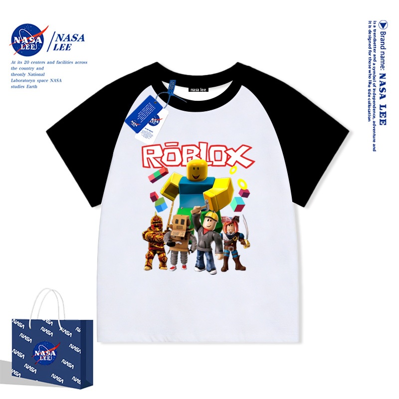 Áo Thun Roblox Cho Bé Trai - Cotton 100%, Cổ Tròn, Hàng Mới Mùa Hè