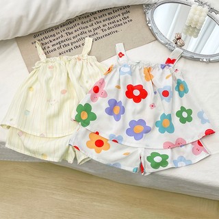 MuyoNowo Trẻ Em 2 Chiếc Quần Short Camisole Cool Strawberry In Rayon Lyocell Trang Phục Mùa Hè