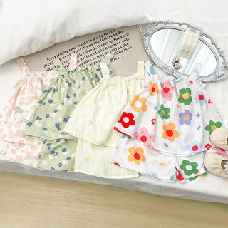 MuyoNowo Trẻ Em 2 Chiếc Quần Short Camisole Cool Strawberry In Rayon Lyocell Trang Phục Mùa Hè