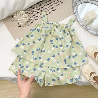 MuyoNowo Trẻ Em 2 Chiếc Quần Short Camisole Cool Strawberry In Rayon Lyocell Trang Phục Mùa Hè