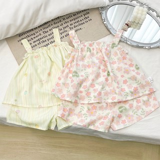 MuyoNowo Trẻ Em 2 Chiếc Quần Short Camisole Cool Strawberry In Rayon Lyocell Trang Phục Mùa Hè