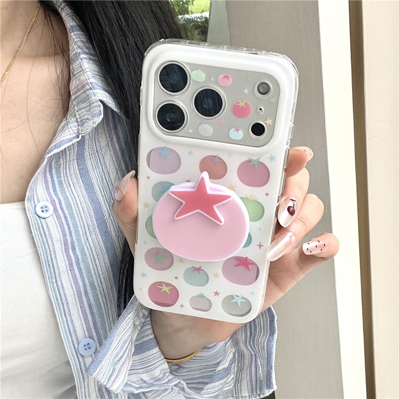 IPhone 17 Pro max Họa tiết cà chua mờ TPU materia IMD quá trình Vỏ điện thoại