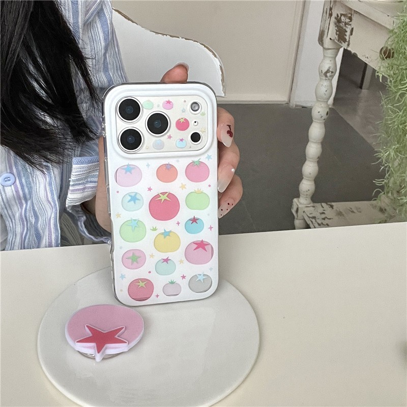 IPhone 17 Pro max Họa tiết cà chua mờ TPU materia IMD quá trình Vỏ điện thoại