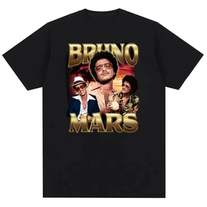 Ca sĩ Bruno Mars Áo Thun Cotton Nguyên Chất Xu Hướng Streetwear Hip-Hop
