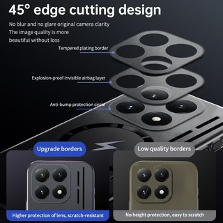Dành Cho XiaoMi 15T 14 Pro 15T Pro 15 14 15 Pro Ốp Điện Thoại rỗng Tản Nhiệt Hút Từ Tính Bao Gồm Chống Rơi Và Chống Sốc Vỏ Bảo Vệ Điện Thoại