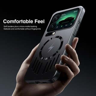 Dành cho XiaoMi 17 Pro Max 17 17 Pro Vỏ điện thoại rỗng tản nhiệt hút từ tính bao gồm tất cả vỏ bảo vệ điện thoại chống rơi và sốc