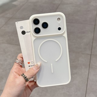 Ốp điện thoại từ tính cửa sổ lớn trong suốt mùa hè phù hợp cho iPhone 13 14 15 16 17 Pro Max mờ bao gồm tất cả vỏ silicon chống rơi