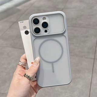 Ốp điện thoại từ tính cửa sổ lớn trong suốt mùa hè phù hợp cho iPhone 13 14 15 16 17 Pro Max mờ bao gồm tất cả vỏ silicon chống rơi