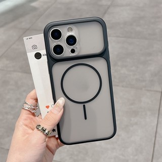 Ốp điện thoại từ tính cửa sổ lớn trong suốt mùa hè phù hợp cho iPhone 13 14 15 16 17 Pro Max mờ bao gồm tất cả vỏ silicon chống rơi