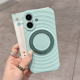 Ốp điện thoại giá đỡ từ tính xoay 360 độ chính xác Ripple thích hợp cho iPhone 15 16 17 Pro Max bao gồm tất cả vỏ silicon chống rơi và chống bụi bẩn