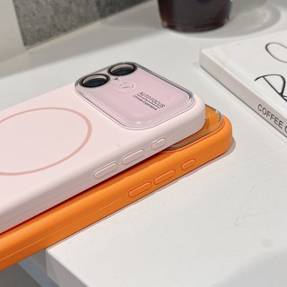Ốp điện thoại silicon màu cam tích hợp cửa sổ lớn phù hợp cho iPhone 14 15 16 17 Pro Max bao gồm tất cả vỏ chống rơi và chống bụi bẩn