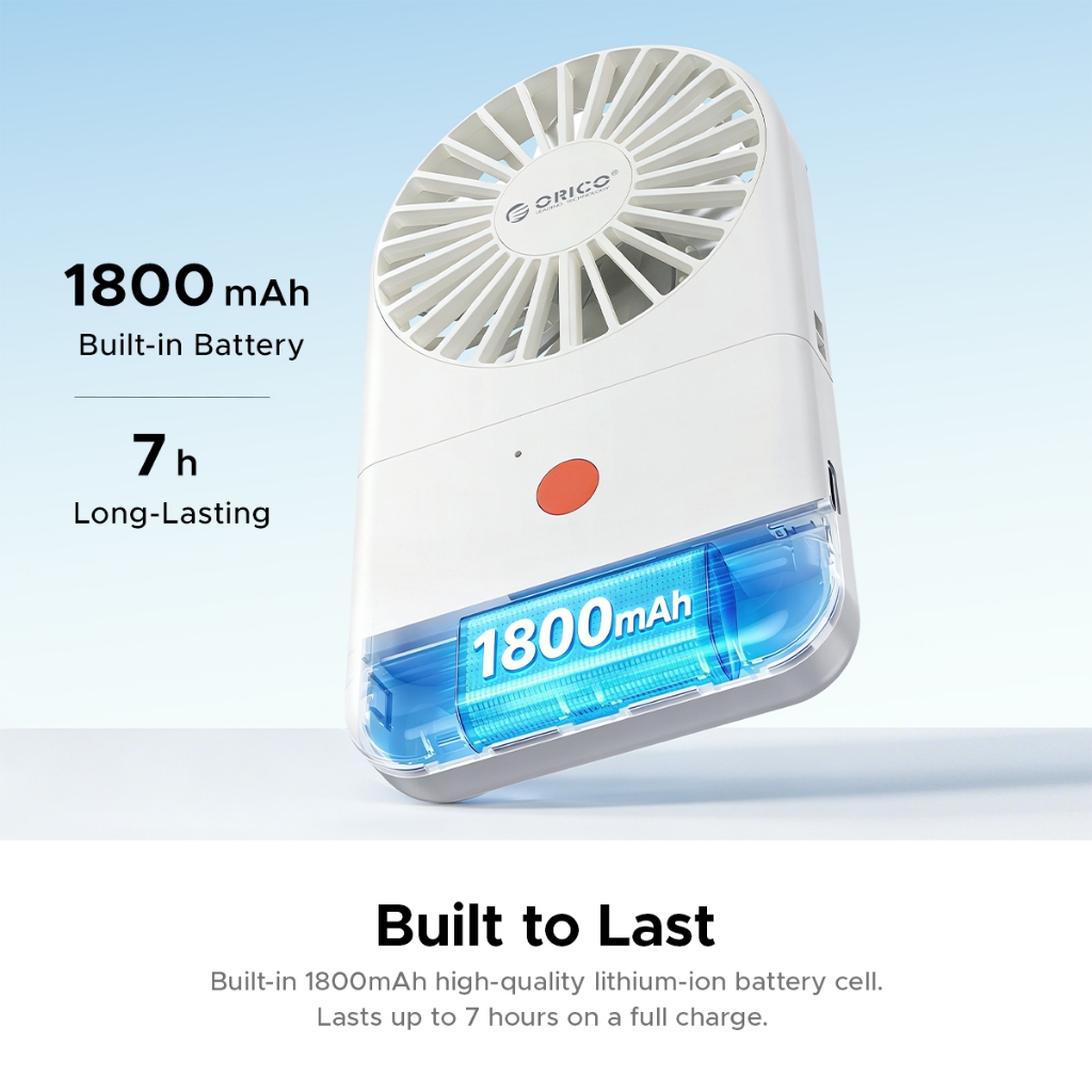 ORICO - Quạt có thể sạc lại Quạt cầm tay Mini cầm tay sạc USB Gió mạnh cho học sinh văn phòng ngoài trời (fFAN)