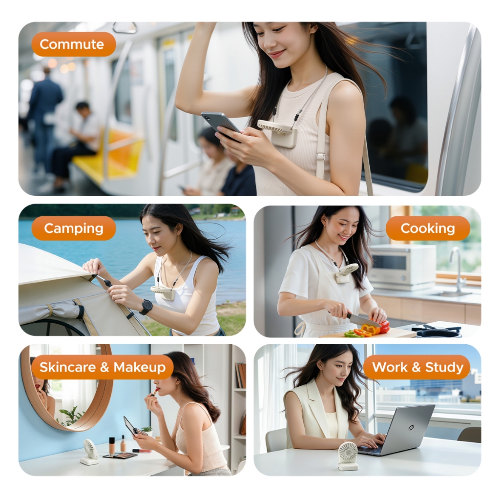 ORICO - Quạt có thể sạc lại Quạt cầm tay Mini cầm tay sạc USB Gió mạnh cho học sinh văn phòng ngoài trời (fFAN)
