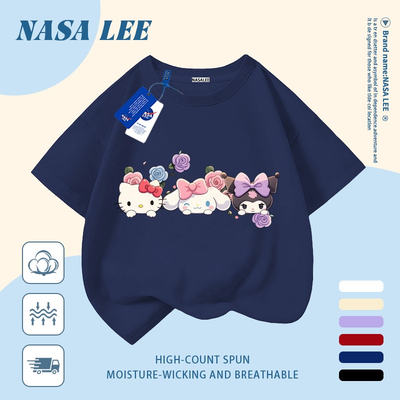 🎀 Giao hàng trong ngày 🎀 Áo thun trẻ em chủ đề vũ trụ cotton trắng thoáng khí in hình dễ thương thời trang, tay ngắn thoải mái cho bé 3-16 tuổi cả trai và gái.