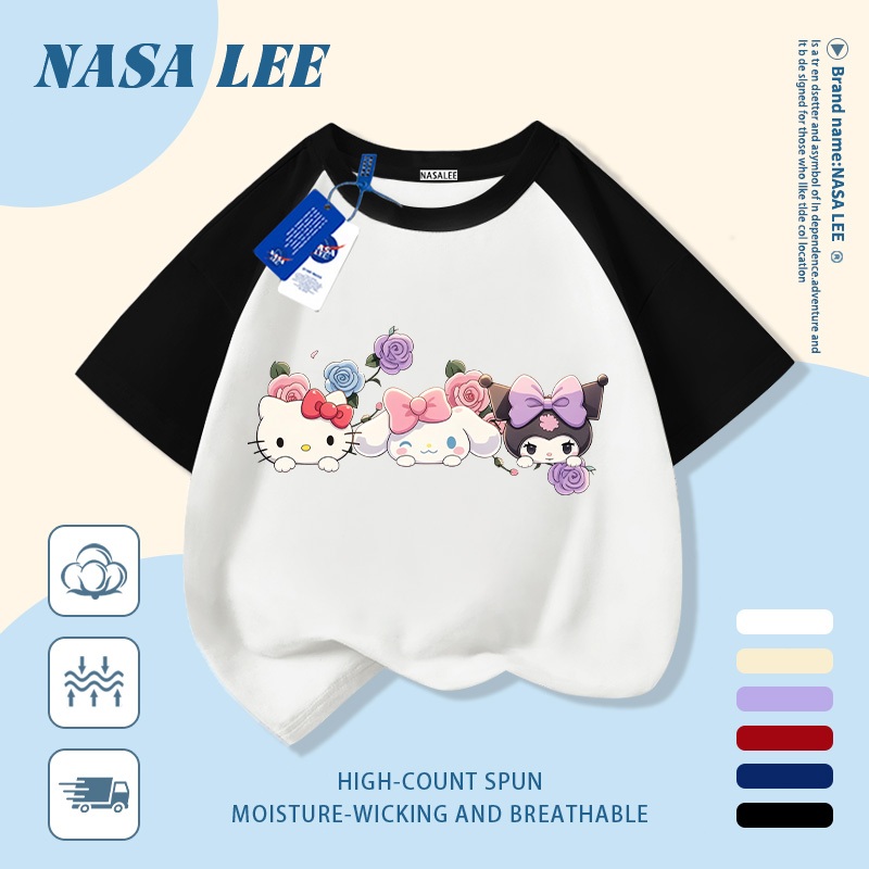 🎀 Giao hàng trong ngày 🎀 Áo thun trẻ em chủ đề vũ trụ cotton trắng thoáng khí in hình dễ thương thời trang, tay ngắn thoải mái cho bé 3-16 tuổi cả trai và gái.