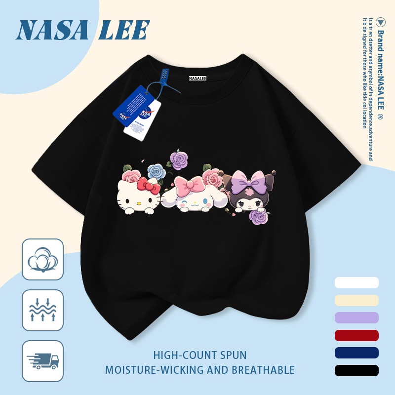 🎀 Giao hàng trong ngày 🎀 Áo thun trẻ em chủ đề vũ trụ cotton trắng thoáng khí in hình dễ thương thời trang, tay ngắn thoải mái cho bé 3-16 tuổi cả trai và gái.