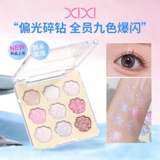 XIXI Shimmer Bảng Phấn Mắt Lấp Lánh 9 Màu Kim Cương Lấp Lánh Sắc Tố Cao Lâu Dài Người Mới Bắt Đầu Thân Thiện Hàng Ngày Trang Điểm Mắt Hàn Quốc NO.D946