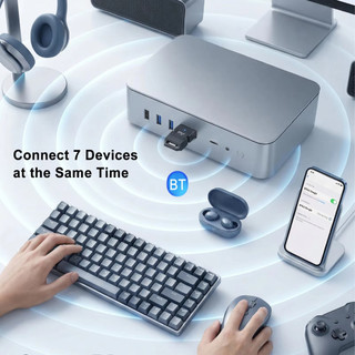 Bộ thu Bluetooth EDR & BLE Bộ phát âm thanh Trình điều khiển miễn phí Hỗ trợ Windows 8.1 / 10 / 11 cho bàn phím tai nghe Loa di chuột Máy in