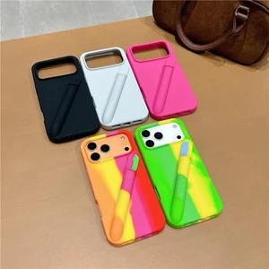 IPhone 17 Pro Max Sáp bút chì sọc họa tiết Silicone gel chất liệu điện thoại