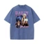 Ca sĩ HAILEY BIEBER Áo thun Cotton giặt Hip Hop thời trang nam và nữ