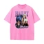 Ca sĩ HAILEY BIEBER Áo thun Cotton giặt Hip Hop thời trang nam và nữ