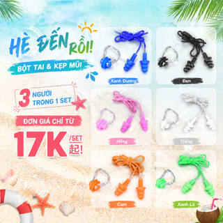 Nút Bịt Tai Có Dây Đeo Chống Rơi, Kẹp Mũi Bơi Lội – 1/2/3 Cái – Chất Liệu Silicone Mềm Mại, Chống Nước Chuyên Nghiệp, Tái Sử Dụng – Dùng Cho Tắm Và Bơi, Chống Nước Vào Tai – Phù Hợp Lặn Biển Nông, Chống Hít Nước – Cho Cả Người Lớn Và Trẻ Em