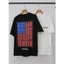 Y2K Gothic Cờ In Hình Áo Thun Cotton Quá Khổ Dạo Phố Unisex Tee Đen Trắng