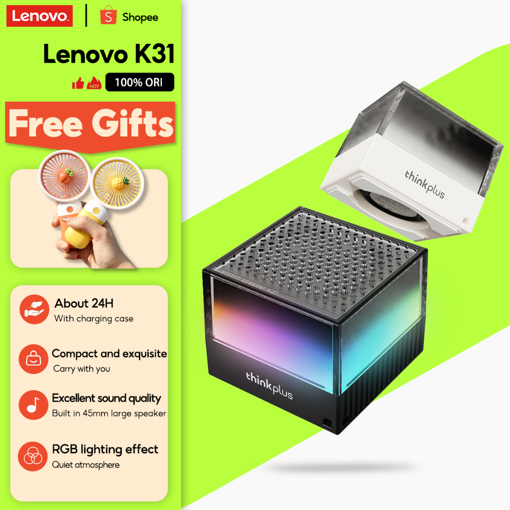 Loa Bluetooth Lenovo K31 True Wireless Hifi Stereo Hiệu Ứng Âm Thanh Di Động Thể Thao Ngoài Trời Pin Dài Chống Nước | BigBuy360 - bigbuy360.vn