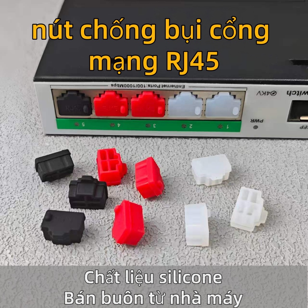 [100 CÁI] Ethernet Sealer Cổng Cáp Mạng RJ45 Chống Bụi Cắm Máy Tính LAN ...