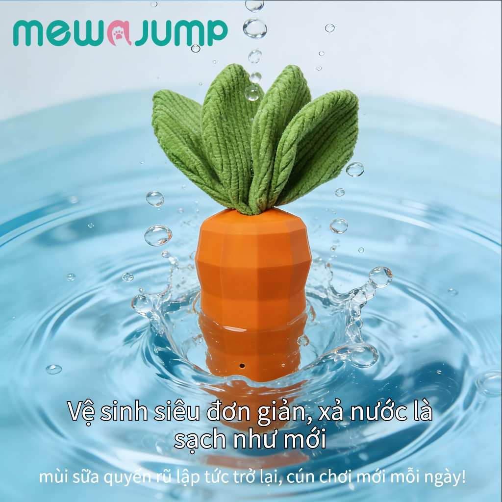 [Mewajump]Đồ Chơi Gặm Nhai Hình Cà Rốt Cho Chó – Chống Cắn Phá, Làm Sạch Răng, Thu Hút Cún Cưng