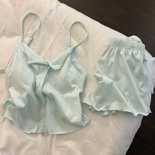 Bộ đồ ngủ nữ mềm mại, thoải mái màu xanh bạc hà