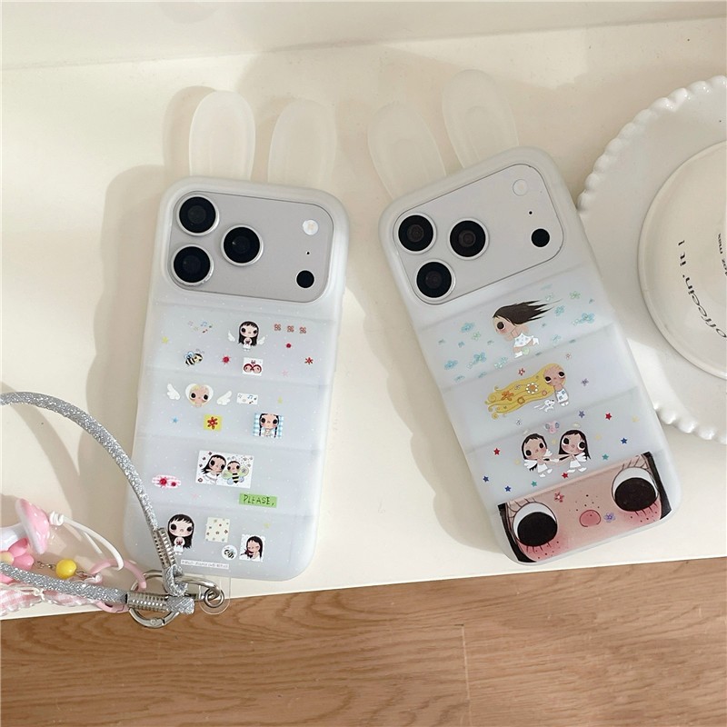 Ốp điện thoại TPU materia họa tiết thỏ cho bé gái