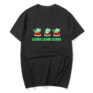 Nam Áo Thun 100% Cotton Phong Cách Y2K với Meme Thằn Lằn, Perfect cho Đi Biển