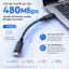 Acer Dây cáp sạc nhanh Type C 20W USB-A to USB-C Truyền dữ liệu 480Mbps Bộ Dây bện Nylon Tương thích với máy tính xách tay và cáp sạc xe chơi game bền UC0018