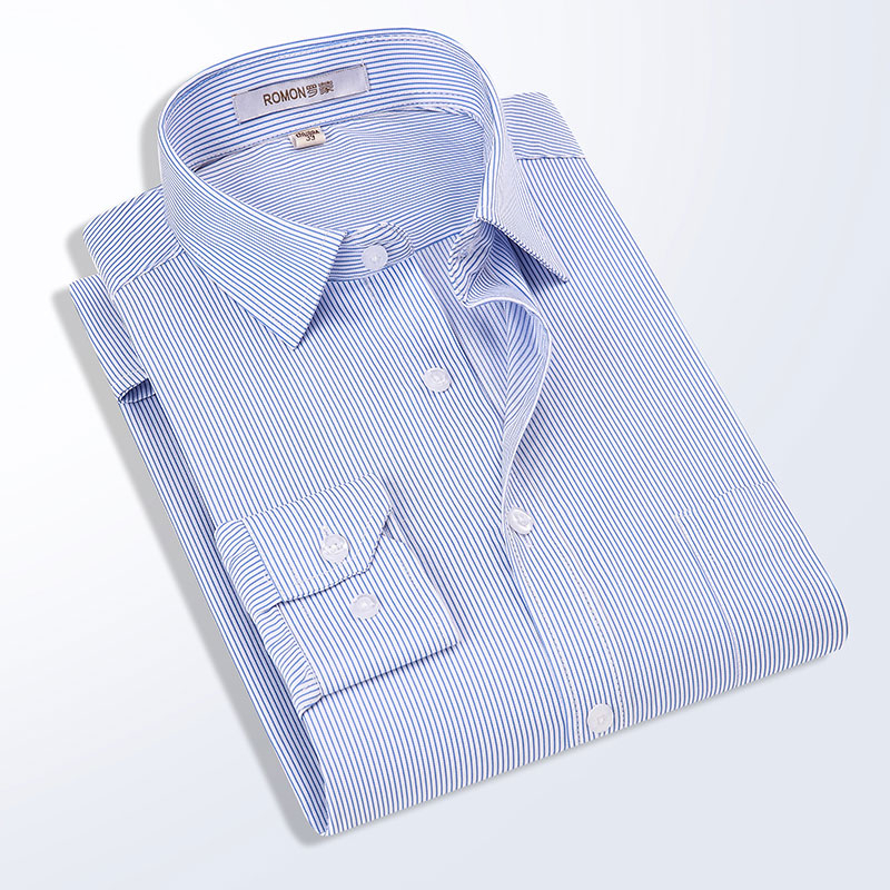 Mới Nam Trắng Dài Tay Chính Thức Sọc Áo Sơ Mi Cotton Thường Ngày Công Sở Áo Sơ Mi Nam Quần Áo