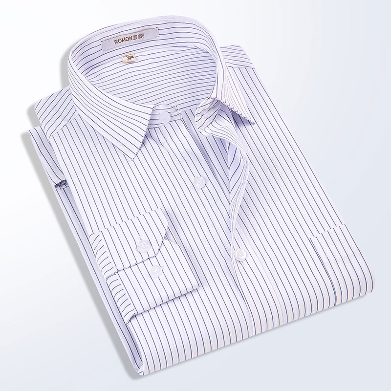 Mới Nam Trắng Dài Tay Chính Thức Sọc Áo Sơ Mi Cotton Thường Ngày Công Sở Áo Sơ Mi Nam Quần Áo